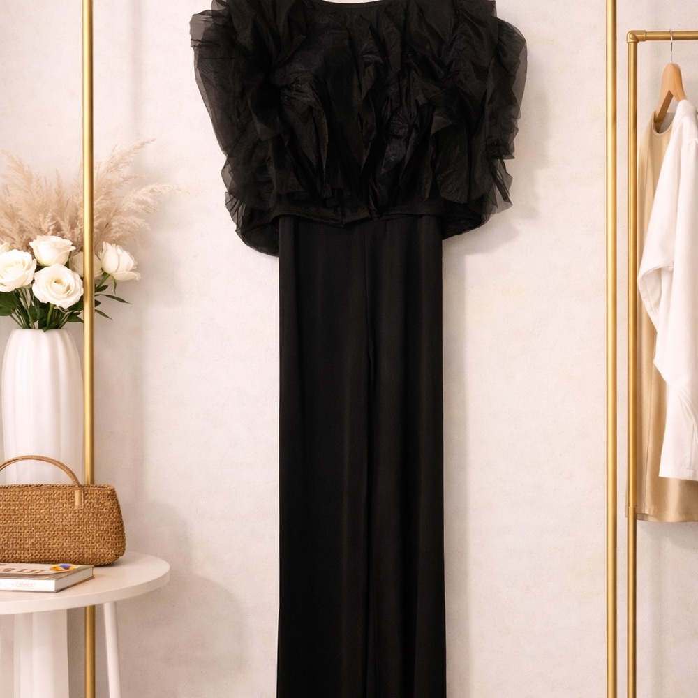 Almost Famous Black Ruffled Dress